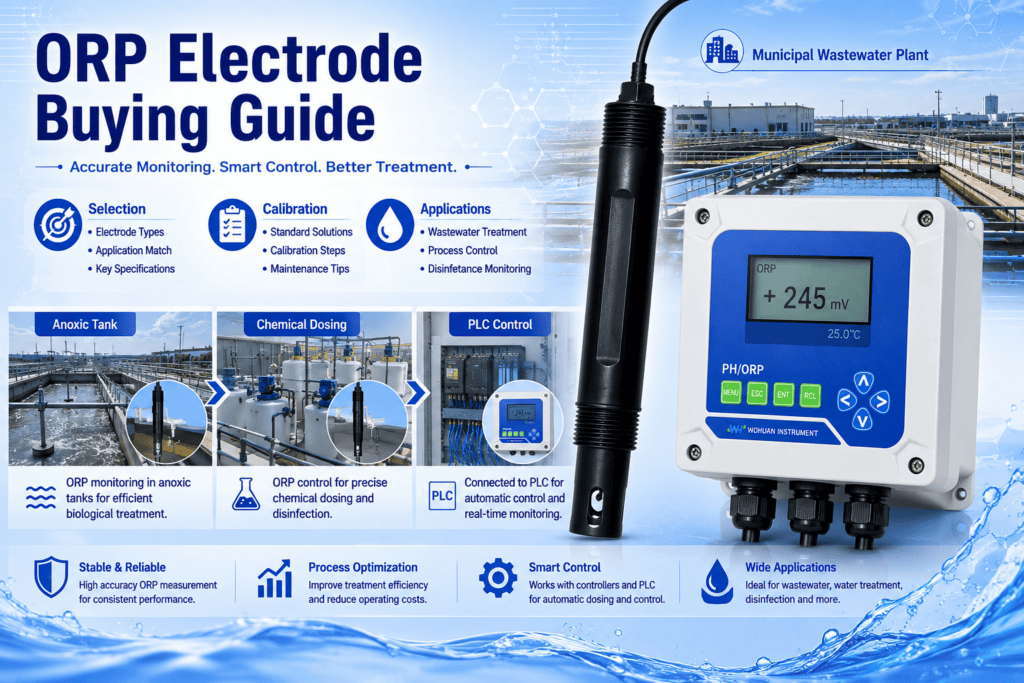 Industrial ORP electrode for wastewater treatment